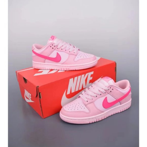 Women Nike Dunk Low PS Triple Pink Barbie Dunk Sneakers